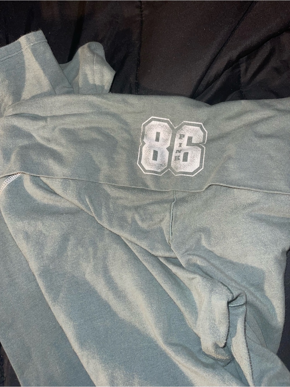 PINK Victoria's Secret Teal Green Leggings with '86' Logo